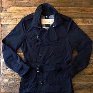 Burberry Brit Ink Navy Packable Trench Coat 🧥